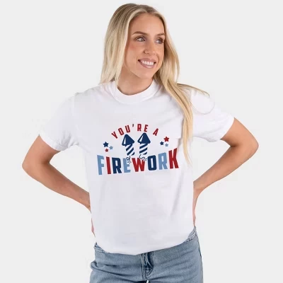 You're A Firework Stars - Женская одежда, окрашенная в белый цвет футболка с рисунком