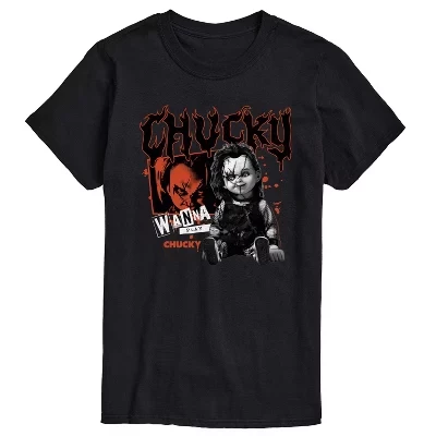 Мужская футболка Child's Play Metal Chucky, черная