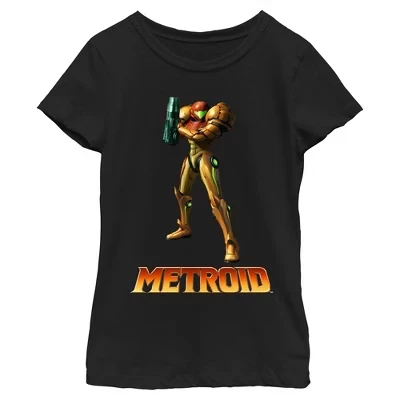 Футболка для девочек Prime Samus Aran Full Shot черная