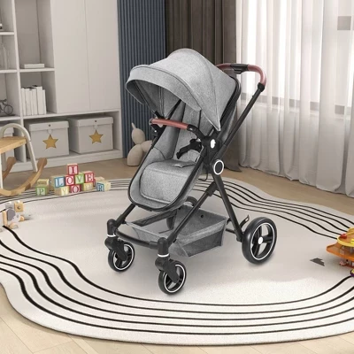 Коляска COZONY 2-в-1 для детей и кукол, серая