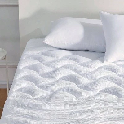 Охлаждающий наматрасник Queen-Size, Зонированный чехол Cool Pad, Дышащий моющийся протектор, 8 - 21 Глубокий карман, Белый