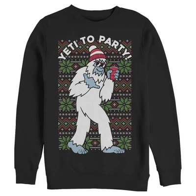 Мужской свитшот Lost Gods Yeti to Party, чёрный