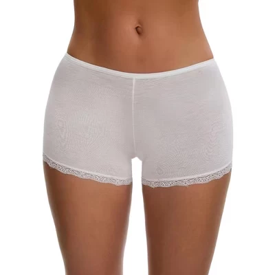 Женские бесшовные шорты INSPIRE CHIC с кружевом, белые