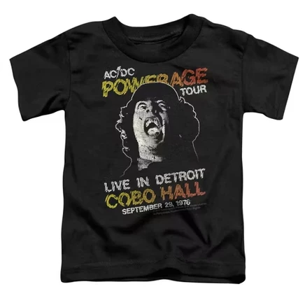 Футболка ACDC Powerage Tour для маленьких мальчиков, черная