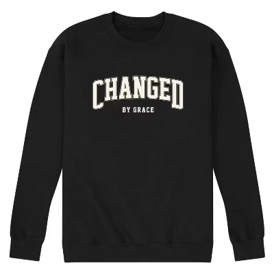Мужская флисовая толстовка с графическим принтом Changed By Grace Collegiate, цвет черный