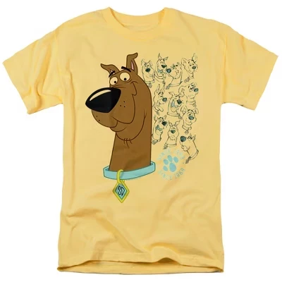 Скуби Ду Эволюция взрослой футболки Scooby Doo banana