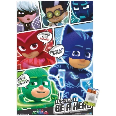 Постер PJ Masks «Силы» с прозрачными кнопками