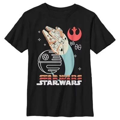 Футболка Boy's : A New Hope Retro Icons, черная