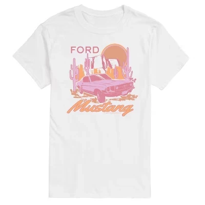Мужская футболка Ford Pink Mustang, белая