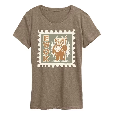Женская футболка с коротким рукавом Ewok Stamp и графическим принтом heather mocha