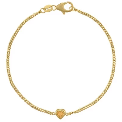Браслет Designs by Gioelli, серебро, 14K золото, цитрин