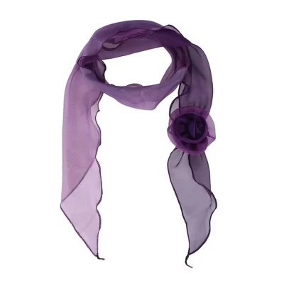 Stylish Rose Pattern Scarf 1 Pc purple