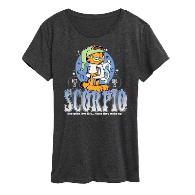 Женская футболка Garfield Scorpio Love Life, графитовая