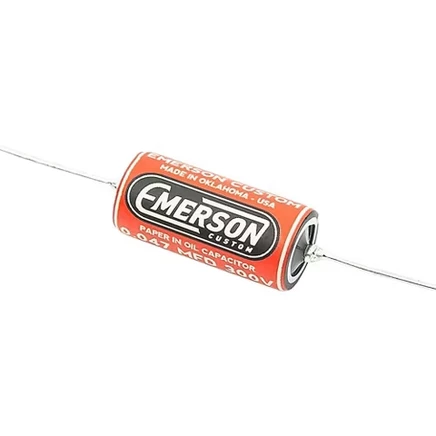 Конденсатор Allparts Emerson Custom 0.047 мкФ бумажно-масляный, красно-кремовый, 5 шт