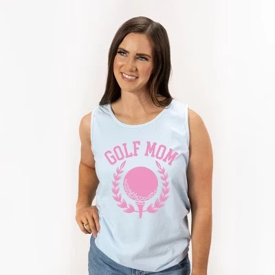 Женская майка Simply Sage Market Golf Mom, голубая