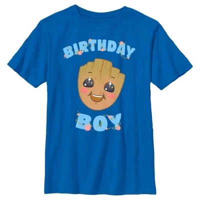 Футболка Boy's Marvel: Baby Face Birthday Boy с изображением Грута