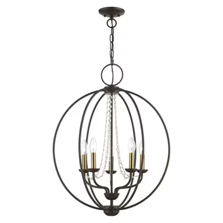 Люстра Livex Lighting Arabella, бронза и состаренная латунь