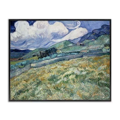 Горный пейзаж за Сен-Полем в классической рамке Giclee Art black