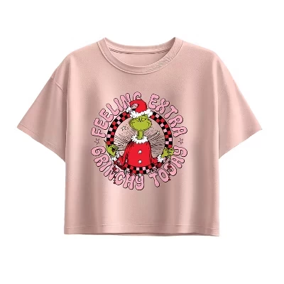 Футболка с квадратным рисунком Extra Grinchy и коротким рукавом