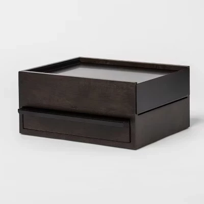 Шкатулка для украшений Umbra Stowit, черный орех