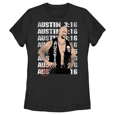 Женская футболка с анимацией Steve Austin 3:16, цвет черный