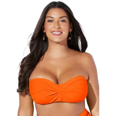Женский топ-бандо Swimsuits for All Valentine, папайя