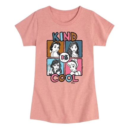 Kind Is Cool Fitted Short Sleeve Graphic T-Shirt desert pink