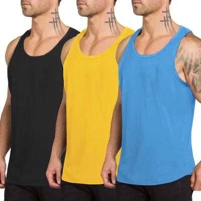 Мужская майка из трех частей Soft Performance Boxing Gym Shirts Простая футболка для тренировки мышц