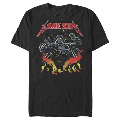 Мужская футболка с надписью Darth Vader Metal Band черного цвета