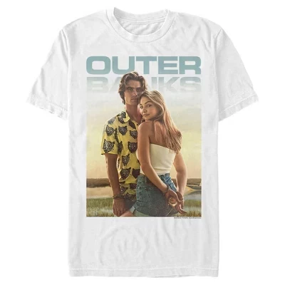 Мужская футболка Outer Banks John B and Sarah белого цвета