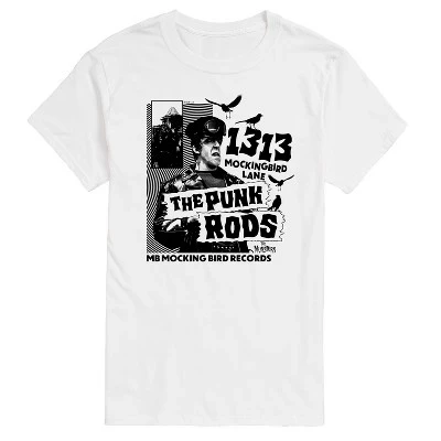 Мужская футболка с коротким рукавом и графическим рисунком Punk Rods Mockingbird Records, белая