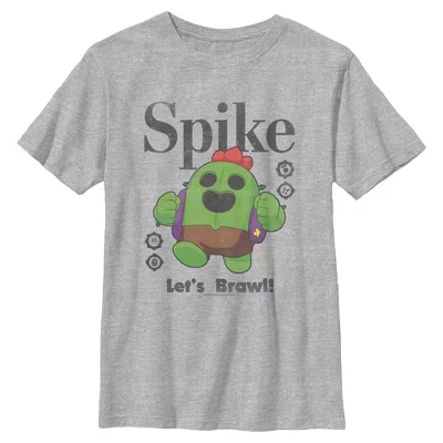 Мальчиковая футболка Brawl Stars Spike Bag On The Go, серая