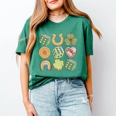 Charms Lucky Chart - Женская футболка с коротким рукавом и рисунком grass