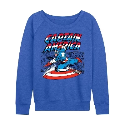 Женский лонгслив Marvel Captain America Burst, синий