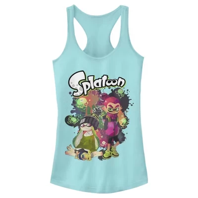 Женская майка Splatoon Inklings и Jellyfish Party Racerback для юниорок в Канкуне