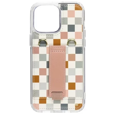 Чехлы Чехол-портмоне для iPhone 12 Pro Max с бумажником и ремешком для пальцев coastal check