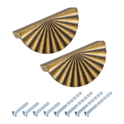 Выдвижные ручки выдвижного ящика комода Zina Alloy Half Moon из сплава 2 шт латунь