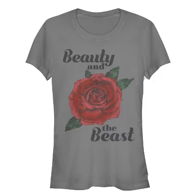 Женская футболка Beauty and The Beast Rose, графитовая