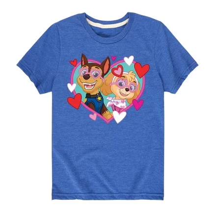Футболка для мальчиков Paw Patrol Chase Sky Hearts, синяя