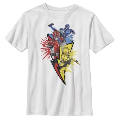 Футболка для мальчика Beast Morphers Lightning Bolt белая