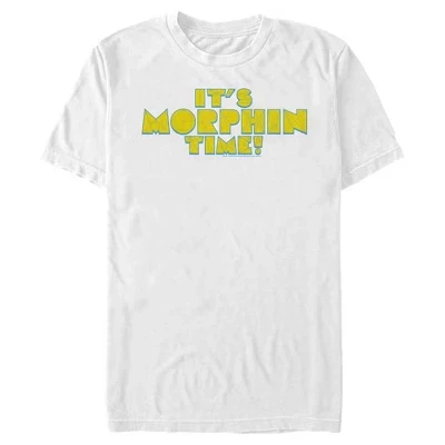 Мужская геометрическая футболка Morphin Time белого цвета