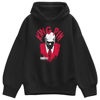Женское худи Daredevil «Кингпин с нимбом», черное