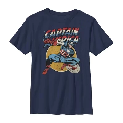 Футболка для мальчиков Marvel Captain America Shield, синяя