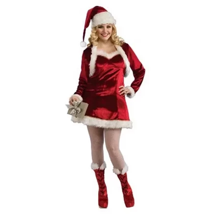 Рождественское женское платье для костюмированной вечеринки Rubie's Santa Helper для взрослых плюс размер
