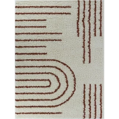 Подростковый ковер Janus Geometric Shag оранжевый