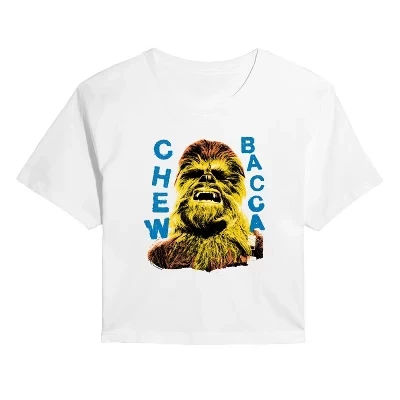 Женская укороченная футболка Star Wars Chewie Pop, белая