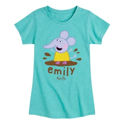 Облегающая футболка Emily Elephant Mud Puddle с коротким рукавом и рисунком бирюзового цвета