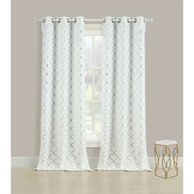 Шторы Kate Aurora Quatrefoil, 2 шт., золотистые