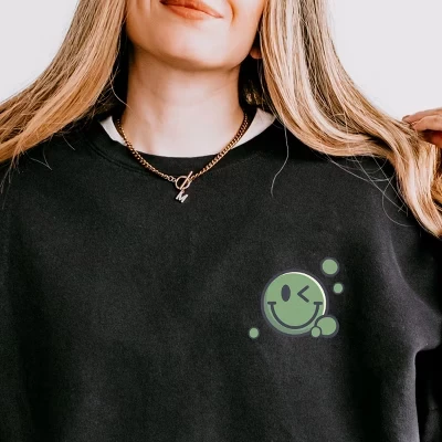 S.W.Smiley Boba - Женская легкая толстовка, окрашенная в черный цвет