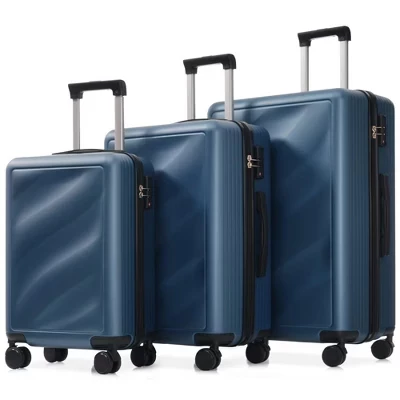 Комплект для багажа Spinner Spinner из 3 предметов, 20”/24”/28” Чемодан с замком TSA, двойными колесами и боковым крючком